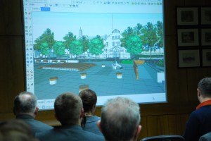 Wizualizacja centralnej strefy placu od strony ul. Poniatowskiego. Teren stanie się otwarty i przyjazny. Ławeczka z bł. Edmundem korelować będzie z sanktuarium, ale fotografować ją będzie można również na tle odsłoniętego kościoła św. Barbary   fot. Piotr P. Ruszkowski