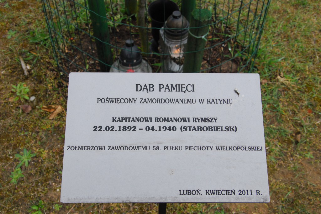 Tablica przy dębie fot. Piotr P Ruszkowski